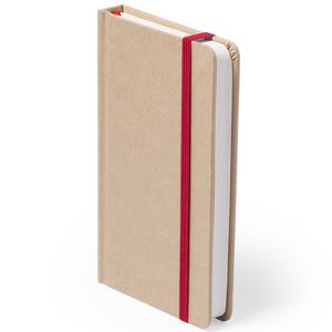 Luxe schriftje/notitieboekje rood met elastiek A5 formaat   -