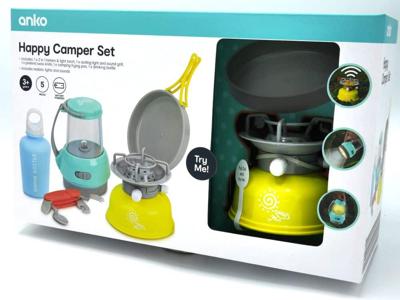 Playgo Happy camping set met speelgoed gasbrander.