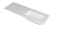 INK Wastafel Faktor polystone rechts zonder kraangat 140 cm x 45 cm x 1,5 cm Glans wit 3407037