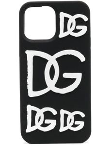 Dolce & Gabbana coque d'iPhone 13 Pro Max à logo embossé - Noir