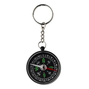 Relatiegeschenken kompas sleutelhanger 4 cm   -