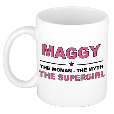 Maggy cadeau mok - Woman Myth Supergirl - naam koffiemok - 300 ml - collega - moederdag
