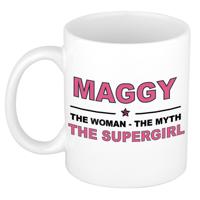 Maggy cadeau mok - Woman Myth Supergirl - naam koffiemok - 300 ml - collega - moederdag