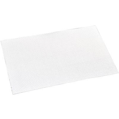 Kesper tafel placemats/onderleggers - 4x - wit - 29 x 43 cm - Diner/ontbijt - kunststof geweven