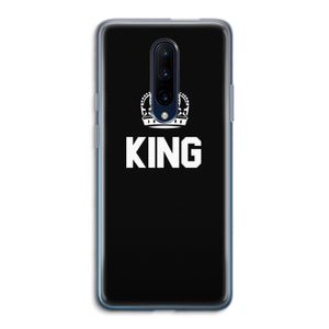 King zwart: OnePlus 7 Pro Transparant Hoesje