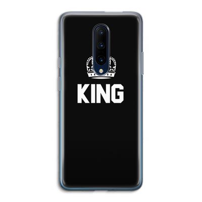 King zwart: OnePlus 7 Pro Transparant Hoesje