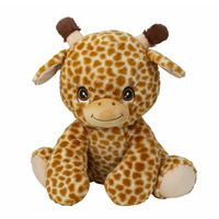 Giraffe knuffel van zachte pluche - speelgoed dieren - 33 cm   - - thumbnail