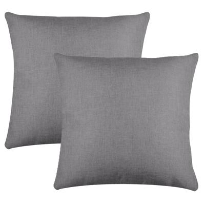 Stof Textile sierkussen Bea - 2x - grijs - 50 x 50 cm - bank kussens - polyester