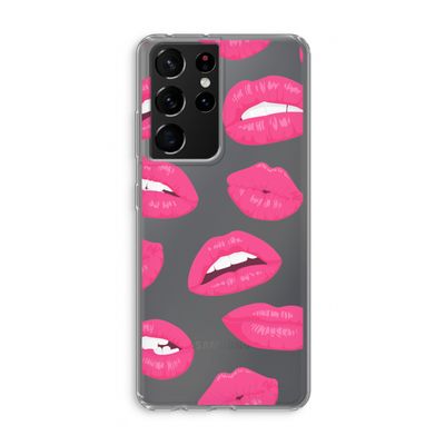 Bite my lip: Samsung Galaxy S21 Ultra Transparant Hoesje