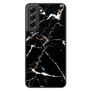 Samsung Galaxy S21 FE hoesje - Marmer zwart
