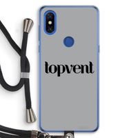 Topvent Grijs Zwart: Xiaomi Mi Mix 3 Transparant Hoesje met koord