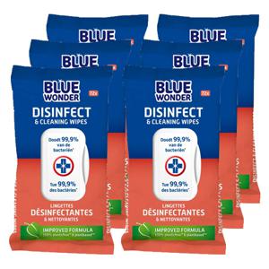 Blue Wonder - Desinfectie reinigingsdoekjes - 6x 72 doekjes