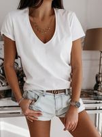 White Basic Solid Top