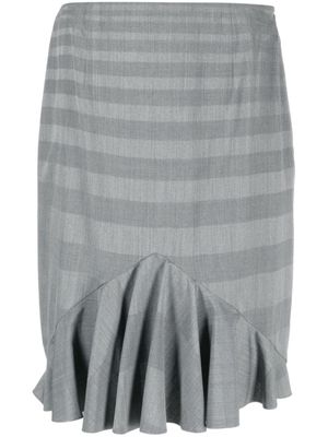Christian Dior Pre-Owned minijupe volantée à ourlet (années 1990) - Gris