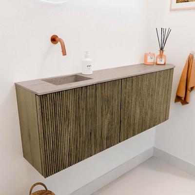 Toiletmeubel Mondiaz Joya Dlux | 111.6 cm | Meubelkleur Dusk | Faye wastafel Saba Wasbak Links | Zonder kraangat(en)