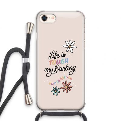 Tough Life: iPhone 8 Transparant Hoesje met koord
