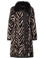 Lanvin Pre-Owned manteau en fourrure artificielle à imprimé animalier - Noir