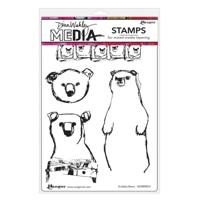 Ranger Ink Ranger • dina wakley media cling stamps scribbly bears 4pcs