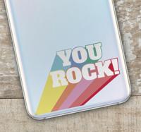 you rock text samsung sticker