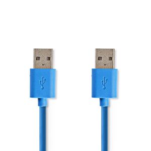 Nedis CCGP61000BU10 USB-kabel 1 m USB 3.2 Gen 1 (3.1 Gen 1) USB A Blauw