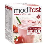 Modifast Intensive Strawberry Flav.milkshake 8x55g - thumbnail