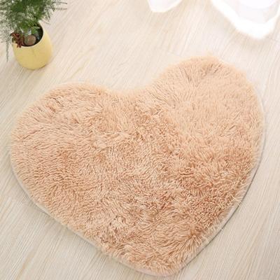 Hart vorm antislip Bad matten keuken tapijt Home Decoratie grootte: 50 * 60CM (lichte kameel)