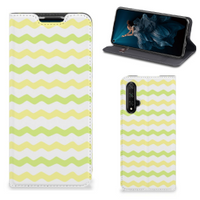 Honor 20 | Huawei Nova 5T Hoesje met Magneet Waves Yellow - thumbnail