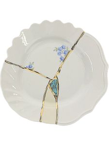 Seletti assiette à effet craquelé - Blanc