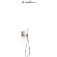 Regendouche set Tres Cuadro | Inbouw | Mengkraan | 2-weg | Vierkant | RVS look
