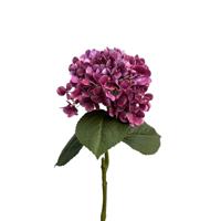 Hortensia real touch 75cm paars
