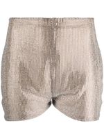 Giuseppe Di Morabito short taille haute à ornements strassés - Argent