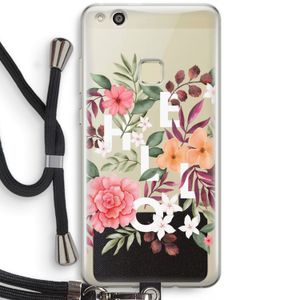Hello in flowers: Huawei Ascend P10 Lite Transparant Hoesje met koord
