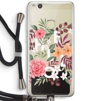 Hello in flowers: Huawei Ascend P10 Lite Transparant Hoesje met koord