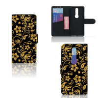 Nokia 4.2 Hoesje Gouden Bloemen - thumbnail
