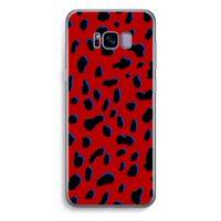 Red Leopard: Samsung Galaxy S8 Plus Transparant Hoesje