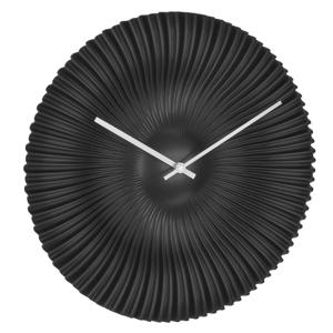Radio gestuurde/automatische klok - zwart - D33 cm - kunststof - rond