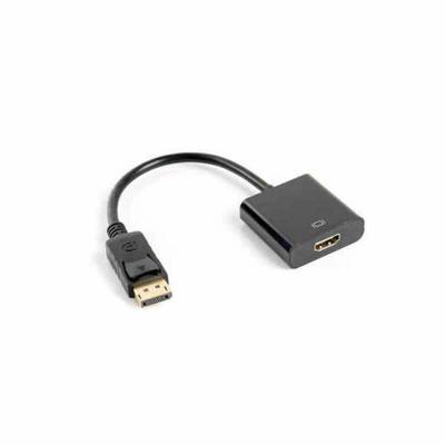 Adapter DisplayPort naar HDMI Lanberg AD-0009-BK Zwart 10 cm