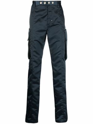 1017 ALYX 9SM pantalon slim à effet de brillance - Bleu
