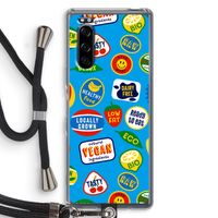 Fruitsticker: Sony Xperia 5 Transparant Hoesje met koord