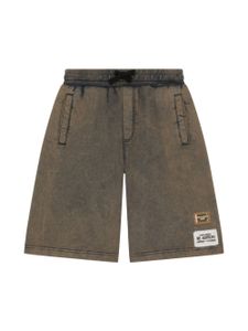 Dolce & Gabbana Kids short de jogging Re-Edition en coton - Marron