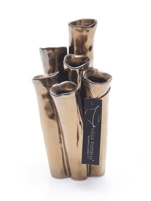 New Juul Vaas porselein 10x20cm goud