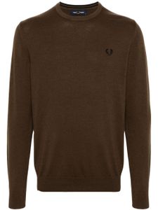 Fred Perry pull en maille à logo brodé - Marron