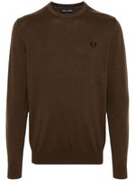 Fred Perry pull en maille à logo brodé - Marron