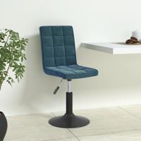 Eetkamerstoelen draaibaar 6 st fluweel blauw