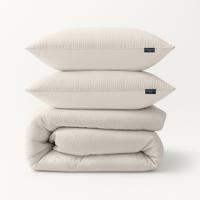 Dekbedovertrek Mousseline - Lits-Jumeaux (240x220 cm) - Wit/ Bruin/ Taupe/ Grijs/ Roze/ Petrol/ Off-white Microvezel - Dessin: Effen - Zydante -