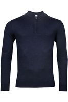 Thomas Maine Half-Zip Sweater Marine, Effen