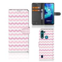 Motorola G8 Power Lite | Telefoon Hoesje | Waves Roze