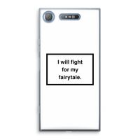 Fight for my fairytale: Sony Xperia XZ1 Transparant Hoesje Fight for my fairytale: Sony Xperia XZ1 Transparant Hoesje