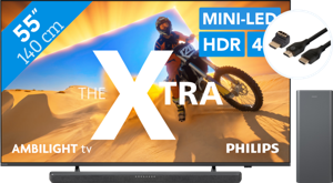 Philips The Xtra 55PML9009 - QD Miniled (2024) + Soundbar + Hdmi kabel