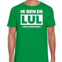 Vrijgezellen feest t-shirt voor heren - ik ben de lul - groen - bachelor party/bruiloft - thumbnail